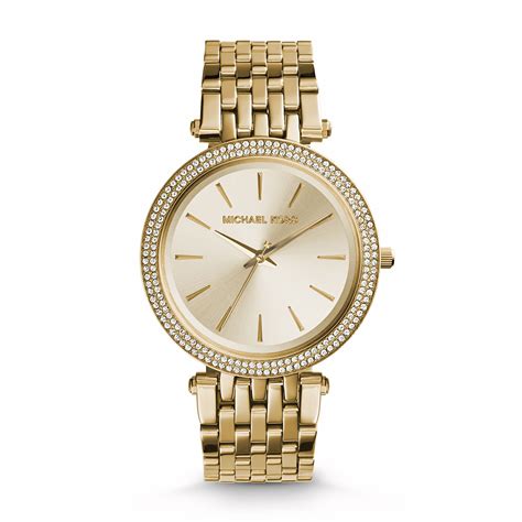 michael kors women's darci pavé gold tone watch navy|michael kors bracelet band.